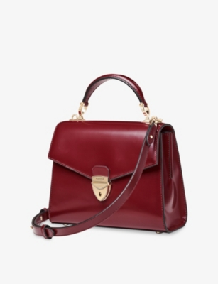Aspinal Of London Womens Mayfair 2 Medium Leather Top-handle Bag Merlot In Burgundy