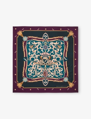 Aspinal Of London Womens  Signature Silk Scarf In Multi