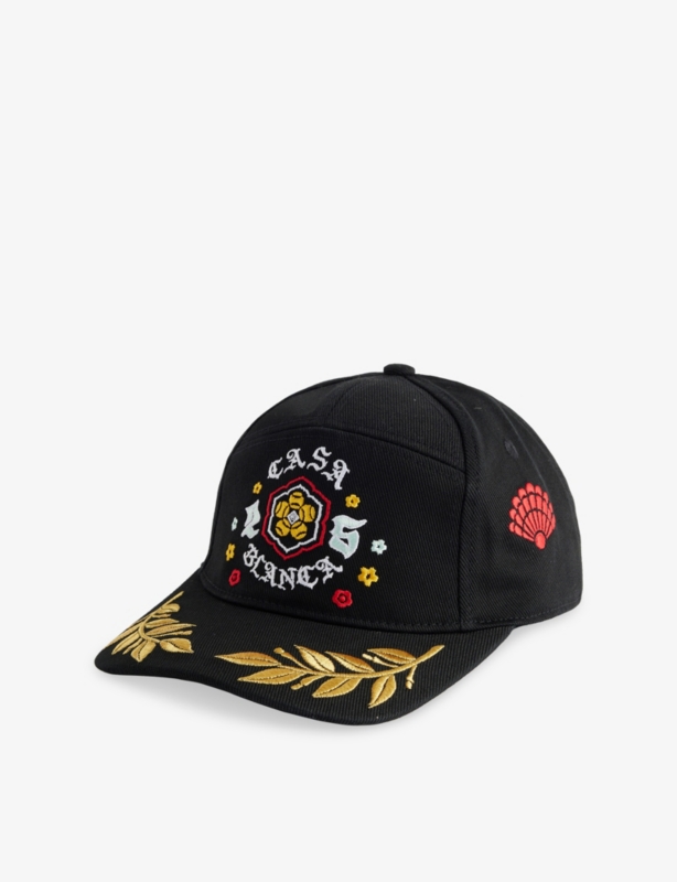 Emblem Brand-Embroidered Cotton Cap