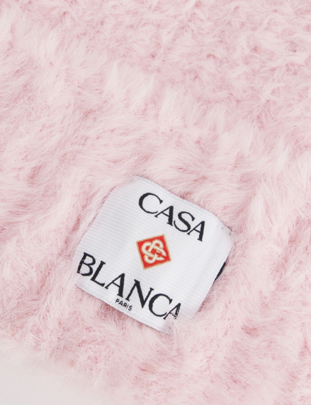 Branded-Patch Fluffy Knitted Hat