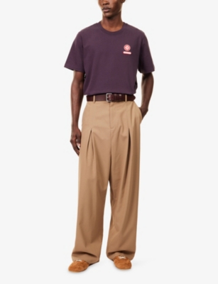 Casablanca Plum Cotton T-shirt In Multi