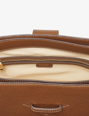 Aspinal Of London Womens Tan Ella Hobo Leather Cross-body Bag In Brown