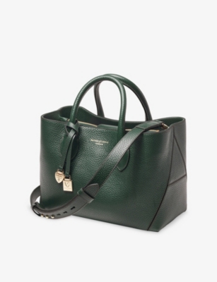 Aspinal Of London Womens Alpine Green Midi London Leather Tote Bag In Green