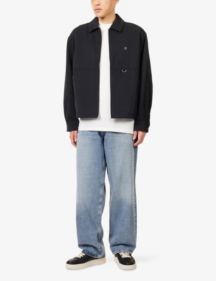 Represent Mens Midnight Logo-embellished Nylon Jacket In Blue