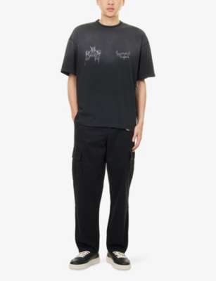 Represent Graphic Print Crewneck Short Sleeve T-shirt In Black