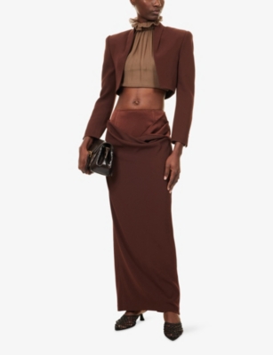OUDE WAAG: Tilda Draped Woven Maxi Skirt