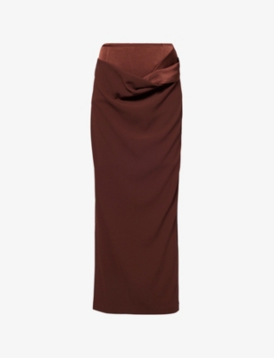 OUDE WAAG: Tilda Draped Woven Maxi Skirt