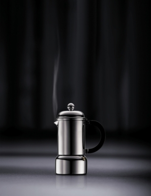 Bodum Chrome Chambord Espresso Stove Top 3 Cup In Silver