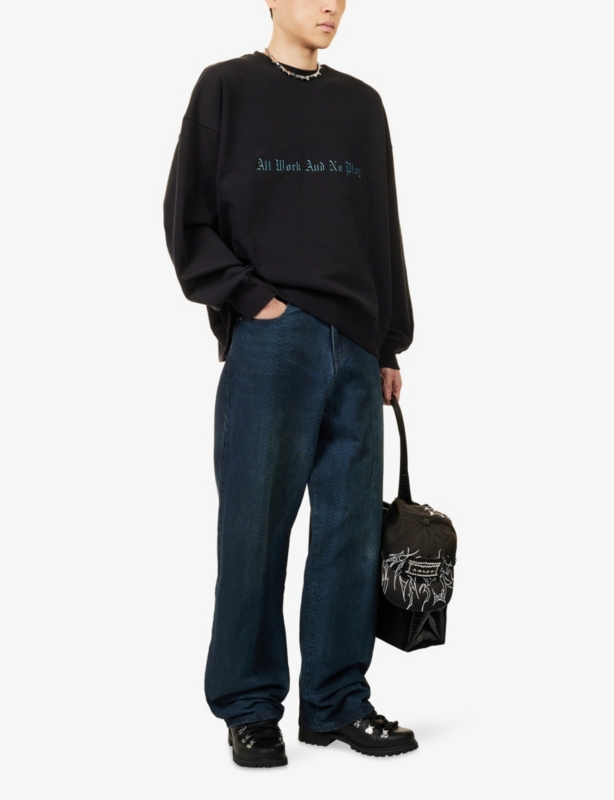 Lax Snake Straight-Leg Denim Jeans