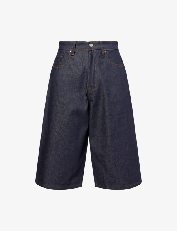 Breacher Leopard-Print Pocket Denim Shorts