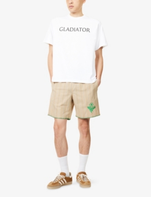 THAMES: Gladiator Text-Print Cotton-Jersey T-Shirt