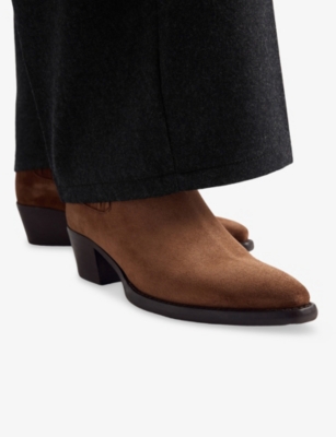 Prada Womens Brown Ankle Suede Boots Eur 37 / 4 Uk In Brown