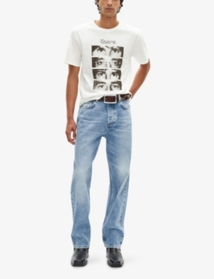 THE KOOPLES: Faded Straight-Leg Jeans