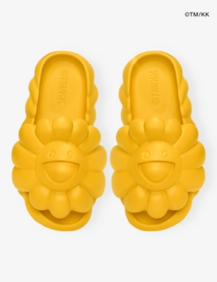 Ohana Hatake Womens Buttercup Full Bloom Foam Slides Eur 44 / 10 Uk In Yellow