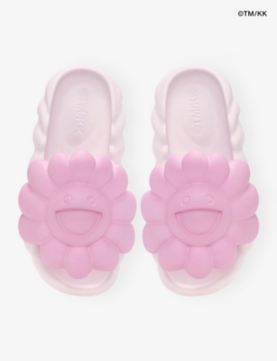 Ohana Hatake Womens Cherry Blossom Full Bloom Foam Slides Eur 44 / 10 Uk In Pink