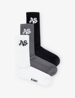 Allsaints: Gothic 3-Pack Cotton Socks