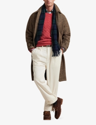 Polo Ralph Lauren Mens Warm White Whitman Relaxed-fit Cotton-cord Trousers In White