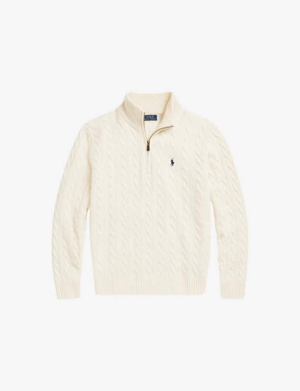 Logo Cable-Knit Wool And Cashmere Jumper