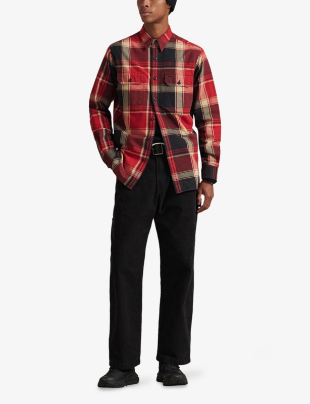 Checked Patch-Pocket Cotton Shirt