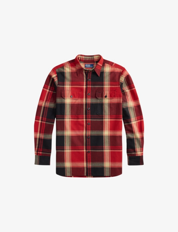 Checked Patch-Pocket Cotton Shirt
