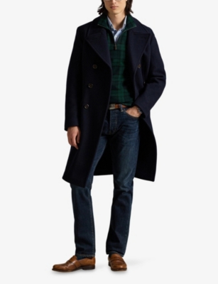 Polo Ralph Lauren Mens Blackwatch Plaid Tartan Half-zip Cotton Sweatshirt In Green