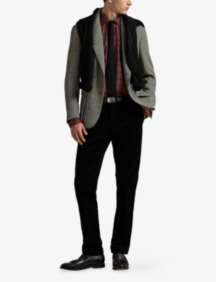 Polo Ralph Lauren Mens 6918 Red Green Multi Tartan Long-sleeve Cotton Shirt In Red
