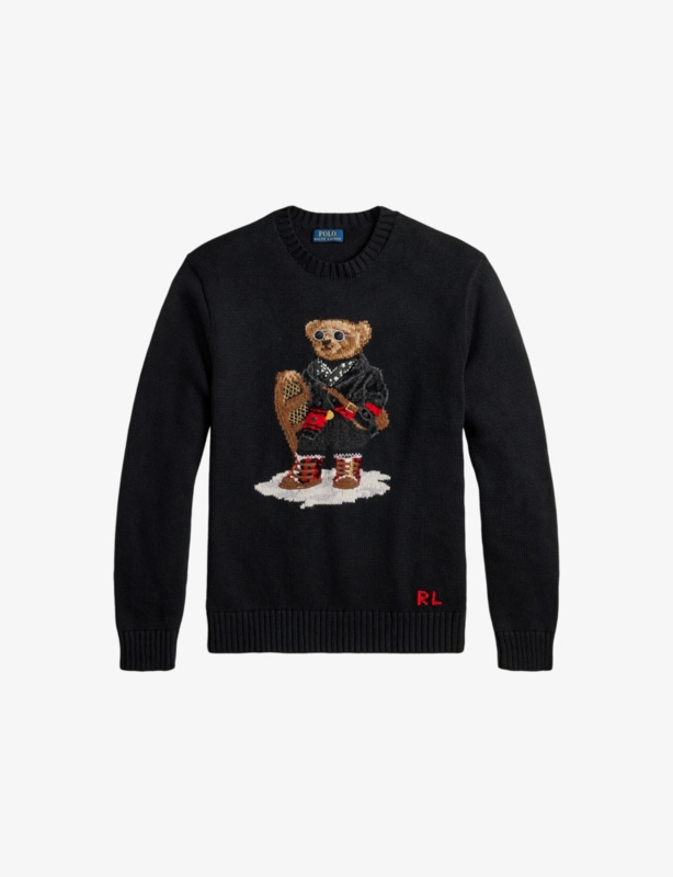 Crewneck Bear-Intarsia Cotton And Cashmere-Blend Jumper