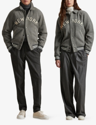 POLO RALPH LAUREN: New York Wool-Blend Bomber Jacket