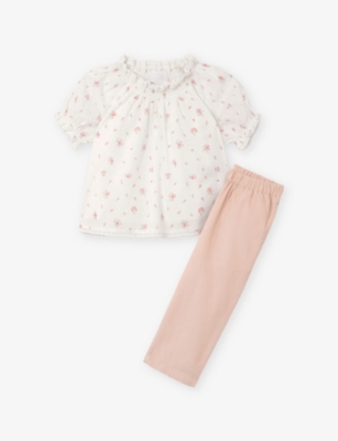 The Little White Company: Delphie Floral-Print Cotton Pyjamas 0 Months - 4 Years