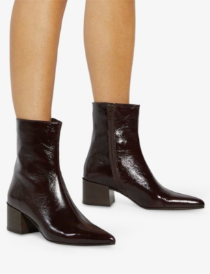 DUNE: Pami Leather Heeled Ankle Boots