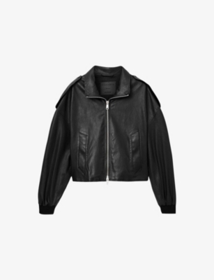 Allsaints: Lowden Relaxed-Fit Leather Jacket