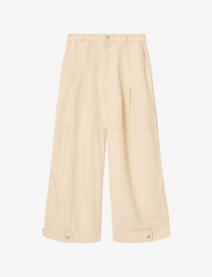 Allsaints: Sherell Barrel-Leg High-Rise Lyocell And Linen-Blend Trousers