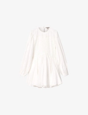 Allsaints: Chia Leopard-Print Cotton-Blend Mini Dress