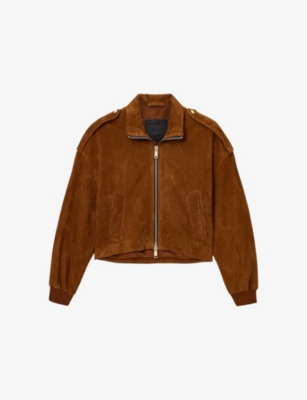 Allsaints: Lowden Collared Suede Jacket
