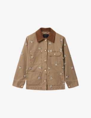 Allsaints: Bex Crystal-Embellished Denim Jacket