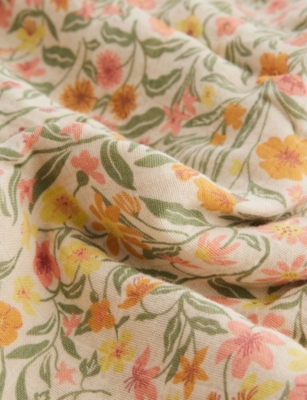 MUSHIE + FRIGG: Floral Cotton Muslin Swaddle