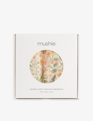 MUSHIE + FRIGG: Floral Cotton Muslin Swaddle