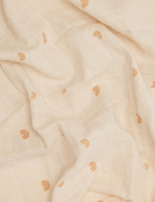 MUSHIE + FRIGG: Printed Pack of Three Cotton Muslin Cloth Set