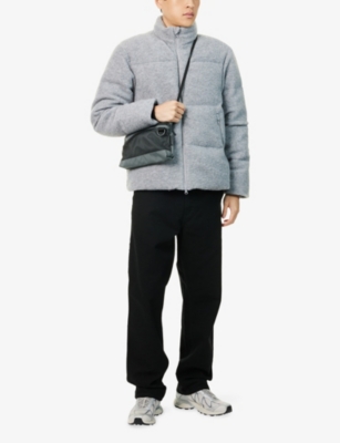 Hiking Patrol Mens Grey Element Texture Padded Down Jacket In Gray