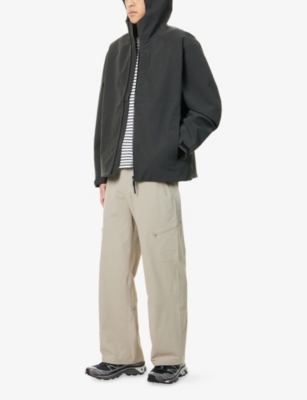 HIKING PATROL: Hooded Waterproof Nylon Blend Jacket