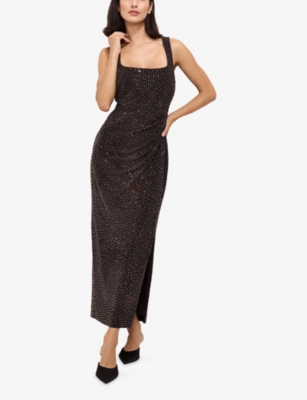 PHASE EIGHT: Suki Stud-Embellished Stretch-Woven Midi Dress
