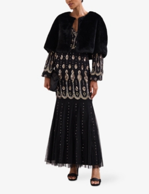 PHASE EIGHT: Sasha Sequin-Embellished Woven Maxi Dress