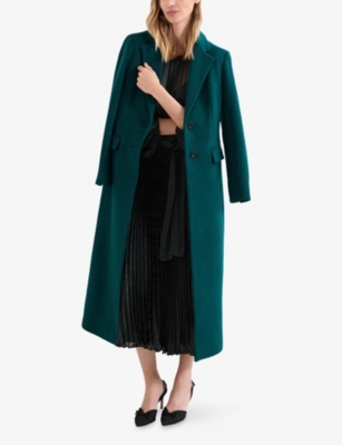 Phase Eight Womens Green Petite Lucie Woven Midi Dress In Black