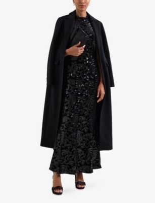 Phase Eight Womens Black Trudy Sequin Woven Midi Dress In Black