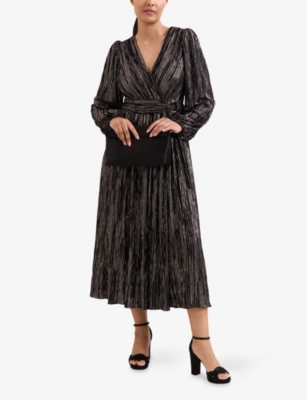 PHASE EIGHT: Petite Emre Long-Sleeve Woven Midi Dress