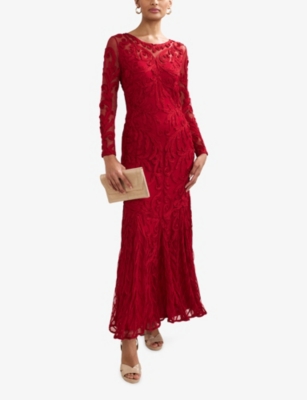 PHASE EIGHT: Phoenix Long-Sleeved Lace Maxi Dress