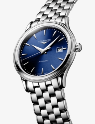 LONGINES: L4.984.4.98.6 Flagship Classic Blue 40mm Stainless-Steel Automatic Watch