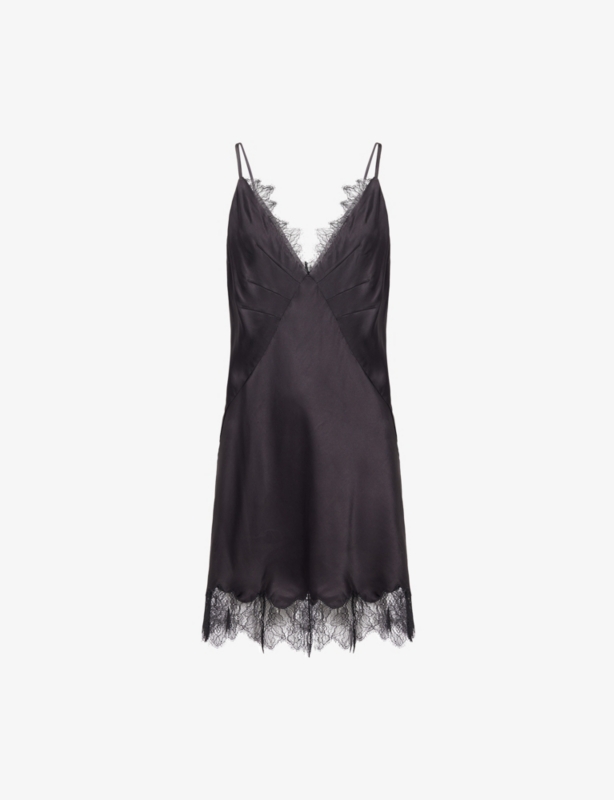 Maisie Lace Satin Slip Mini Dress