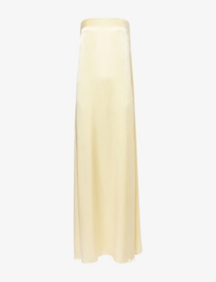 Shona Joy Womens Lemon La Lune Strapless Woven Maxi Dress In Yellow