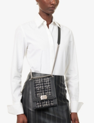 RESELFRIDGES: Pre-Loved Chanel Boy Leather Flap Shoulder Bag